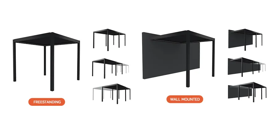 25815-metal pergola with louvered roof-2 25815-metal pergola with louvered roof-2